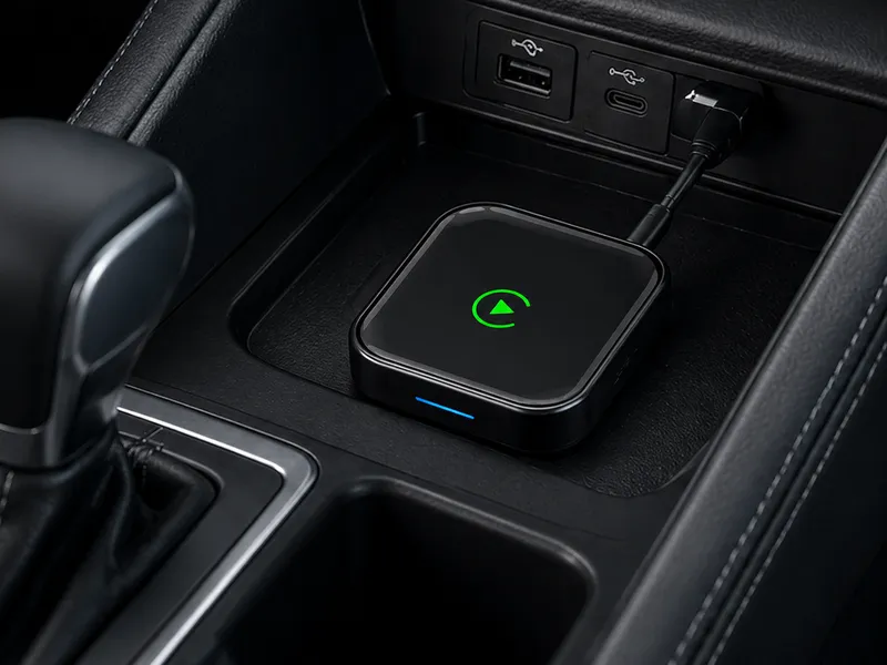 Wireless adapter installed inside vehicle