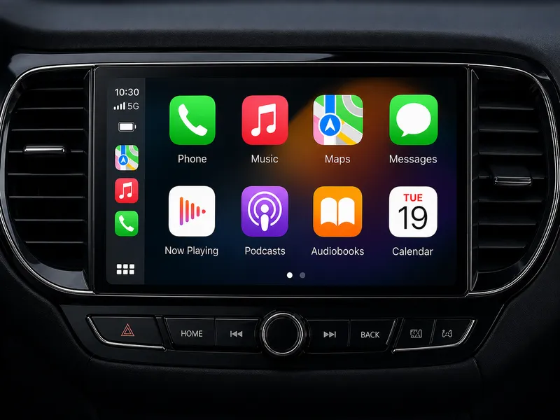 Wireless CarPlay dashboard display